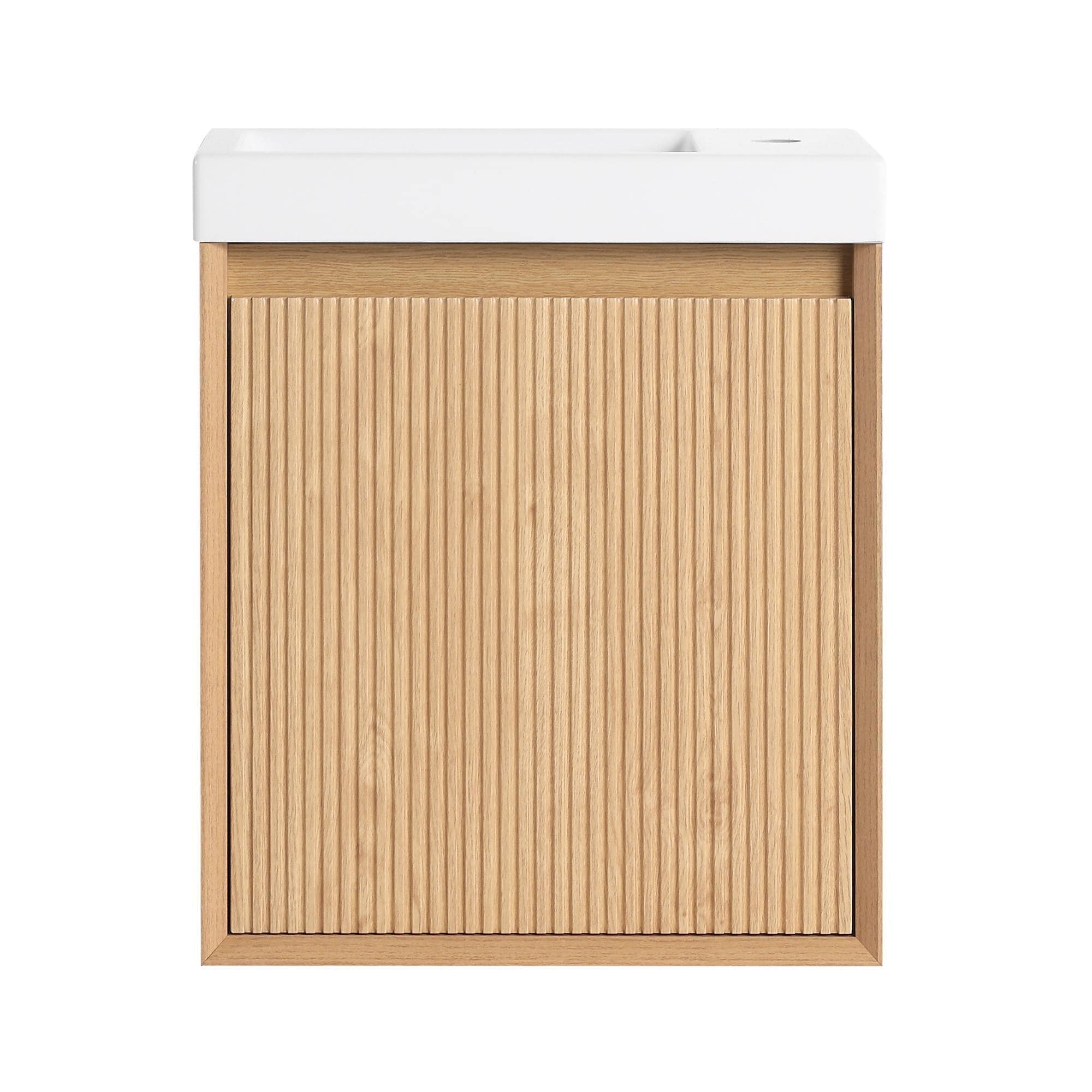 18.5" Wall-Mounted Bathroom Vanity with Resin Sink