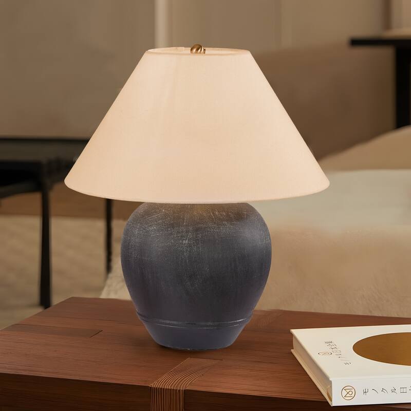 Global Accent Ceramic Table Lamp with Linen Shade