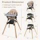 preview thumbnail 4 of 8, 6 in 1 Convertible Wooden Highchair Baby High Chair with Double Tray