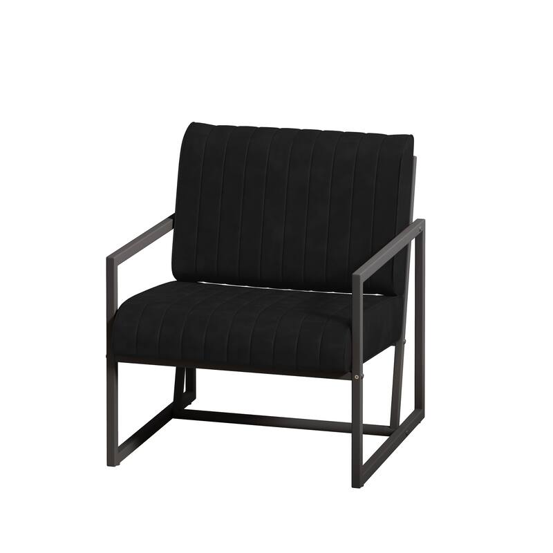 PU Leather Feature Armchair with Metal Frame