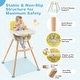 preview thumbnail 22 of 24, Babyjoy 3 in 1 Convertible Wooden High Chair Baby Toddler Highchair w/ - 20.5" x 21.5" x 36"