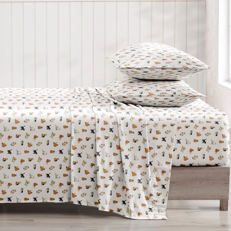 Brielle Home Cotton Flannel Bed Sheet Set
