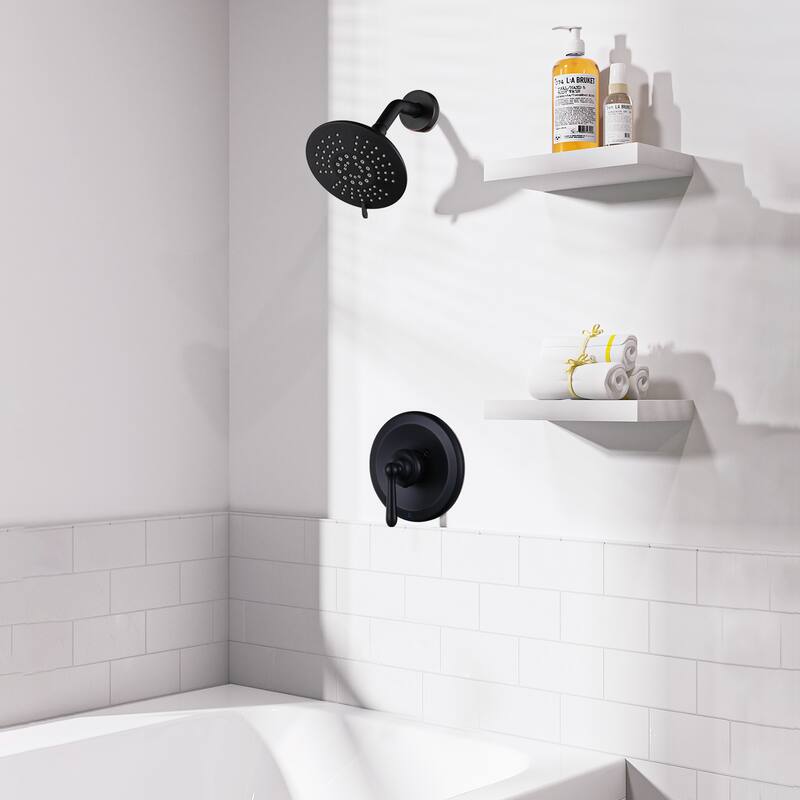 WOWOW Single Handle 5-Spray Shower Faucet with Valve
