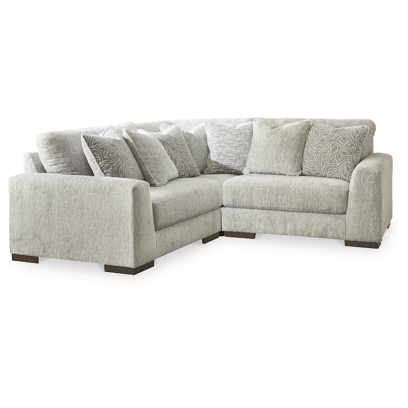 Signature Design by Ashley Regent Park Pewter 3-Piece Sectional - 93"W x 93"D x 39"H