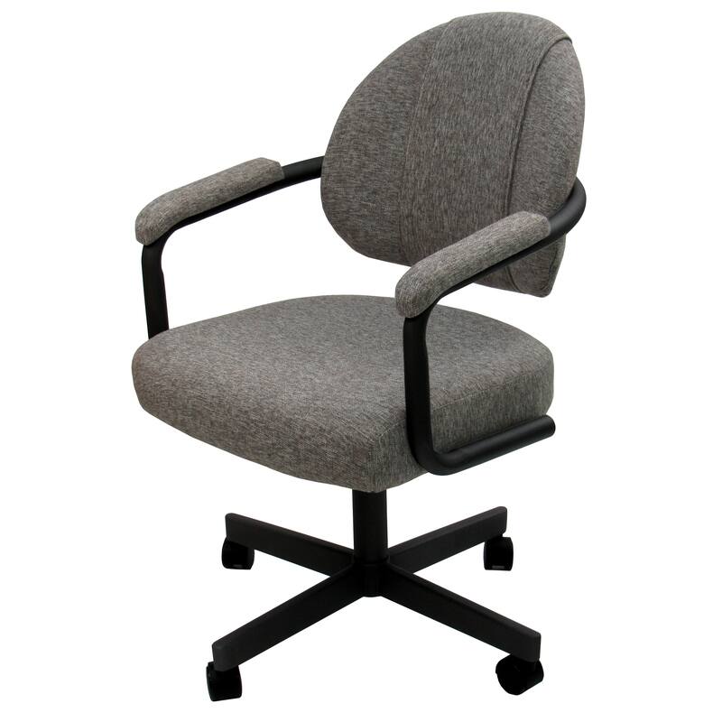Swivel Tilt Kitchen Chair with Wheels M-70 Casters - N/A - Mojave Grey - Black