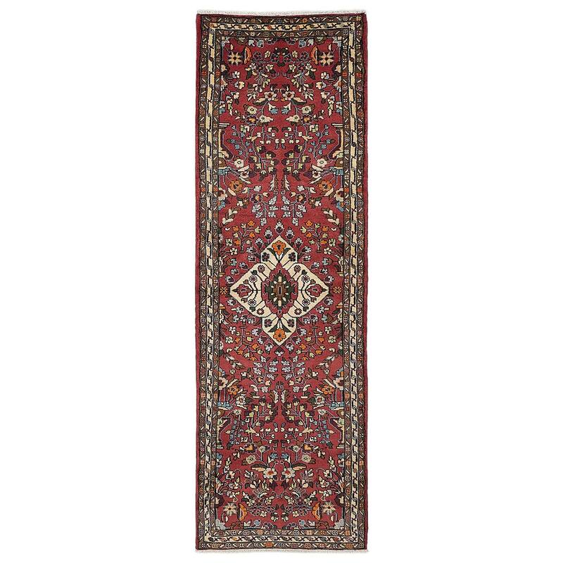 ECARPETGALLERY Hand-knotted Anadol Dark Red Wool Rug - 2'8 x 8'9