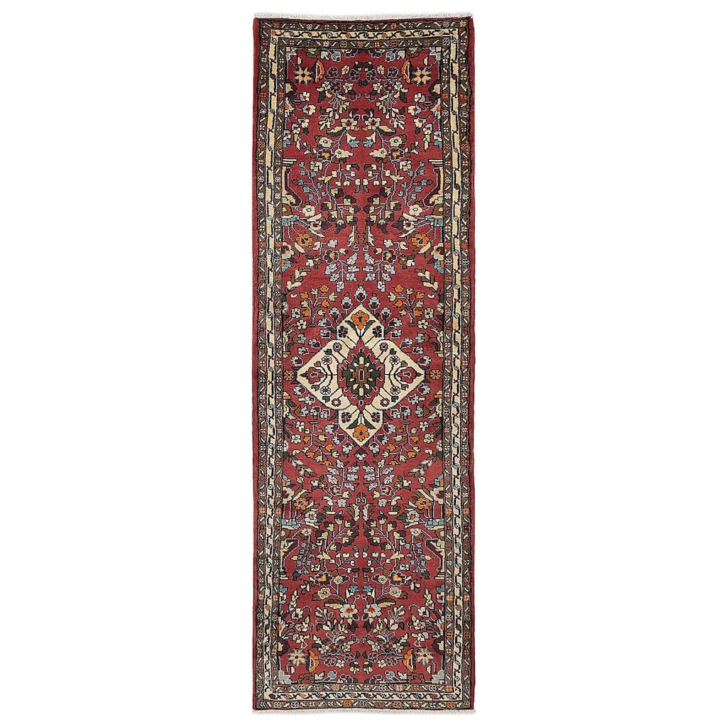ECARPETGALLERY Hand-knotted Anadol Dark Red Wool Rug - 2'8 x 8'9