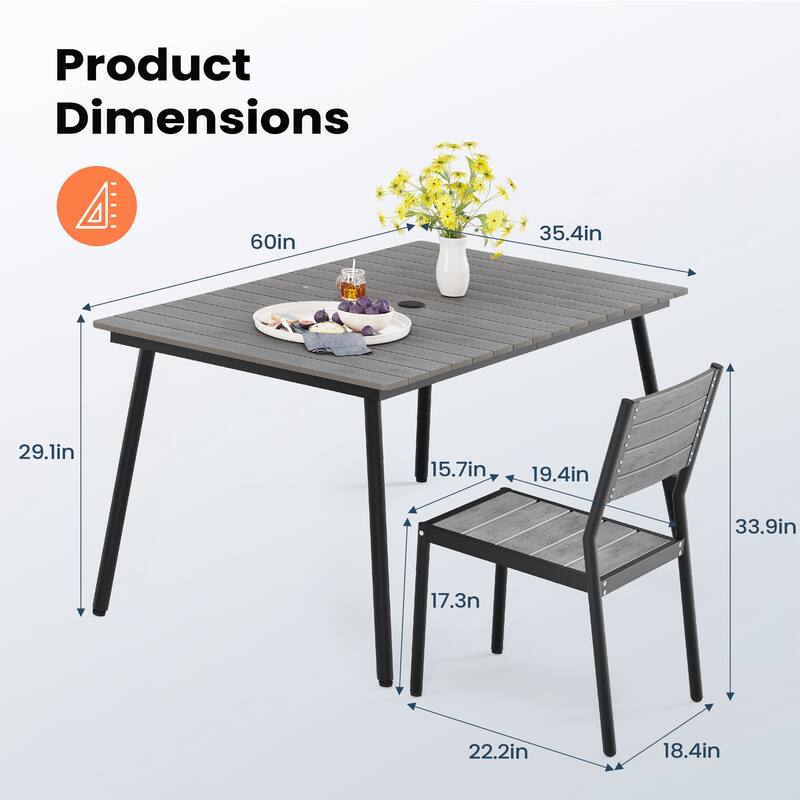 Pellebant 7 piece Outdoor Patio Dining Set