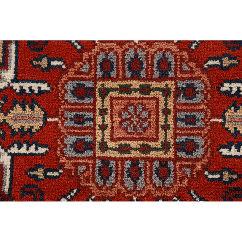 Navy Blue Heriz Serapi Indian Area Rug Handmade Wool Carpet - 9'0" x 11'10"
