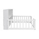 preview thumbnail 20 of 18, Twin Floor Bed with Bedside Bookcase,Shelves,Guardrails