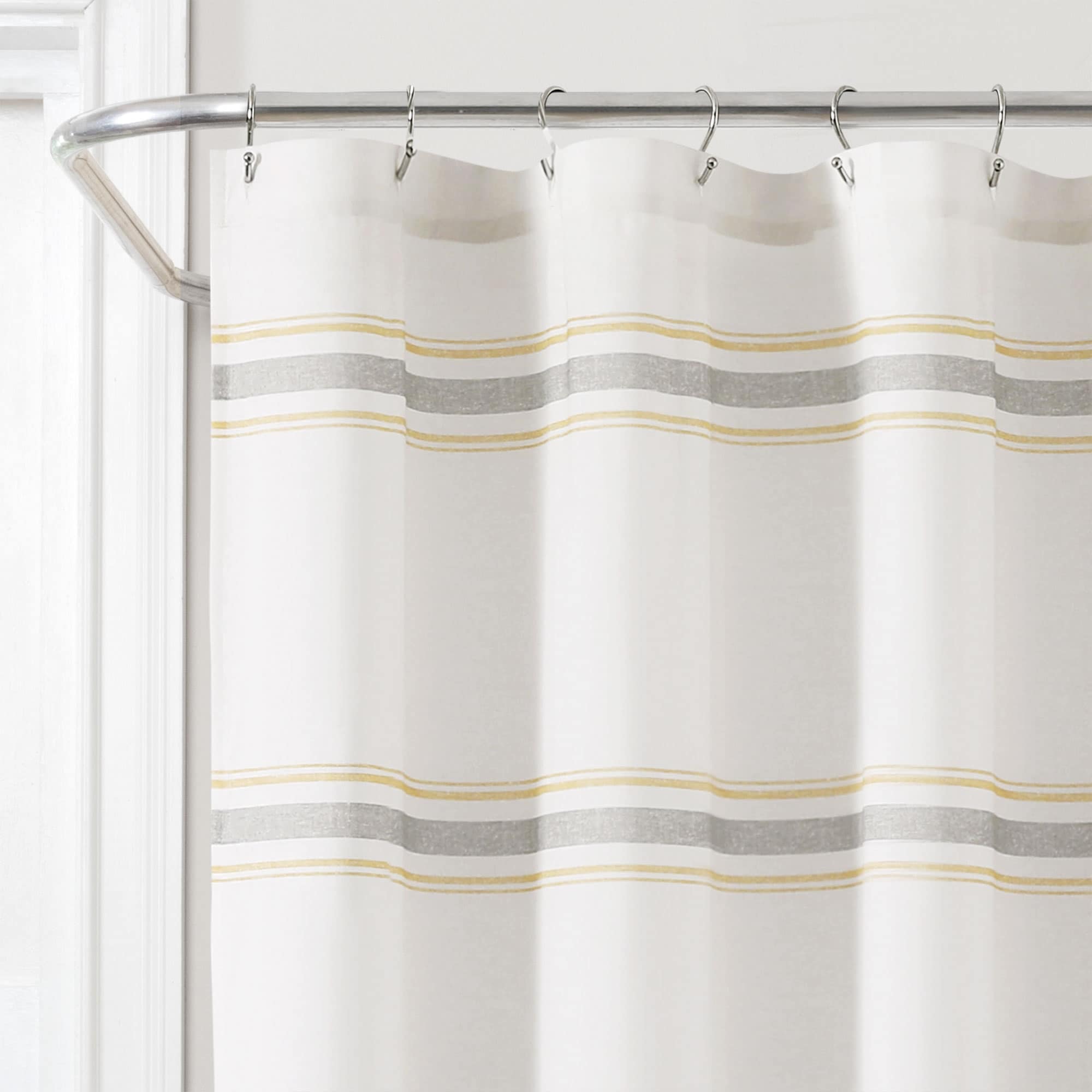 Farmhouse Stripe Shower Curtain by Lush Decor Rustic Bathroom Decor-image