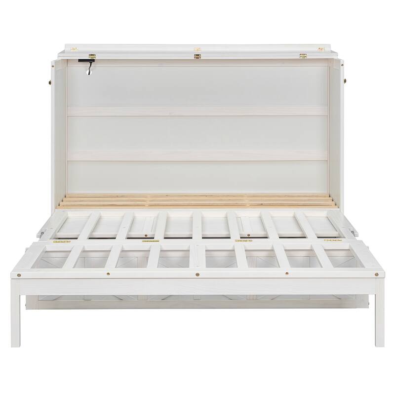 Queen Murphy Bed with Storage Drawers & USB Charging