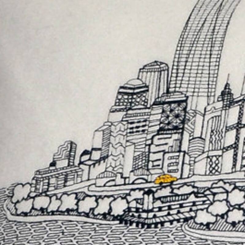 HomeRoots 46" White NYC Daylight Skyline Lumbar Decorative Pillow