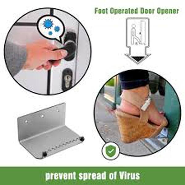 Shop Office Accents Sanitary Touchless Hands Free Foot Operated Toe Door Opener For Offices Schools 3 5 Tx3 75 Lx3 75 H 1 Pack Overstock 31867766