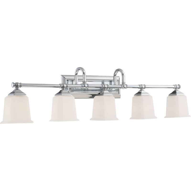 Nicholas 5-Light Bathroom Vanity Light in Polished Chrome