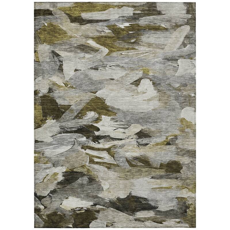HomeRoots Abstract Transitional Rectangle Outdoor Rug