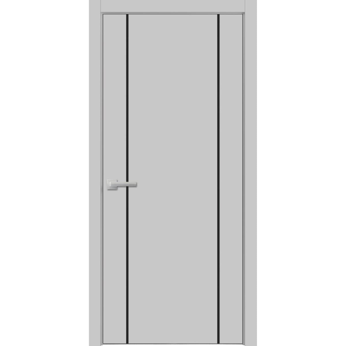 SartoDoors Planum 0016 | Interior French Doors French Door | Solid Wood | Hardware Set | 28x80, Grey Matte Bedroom Door
