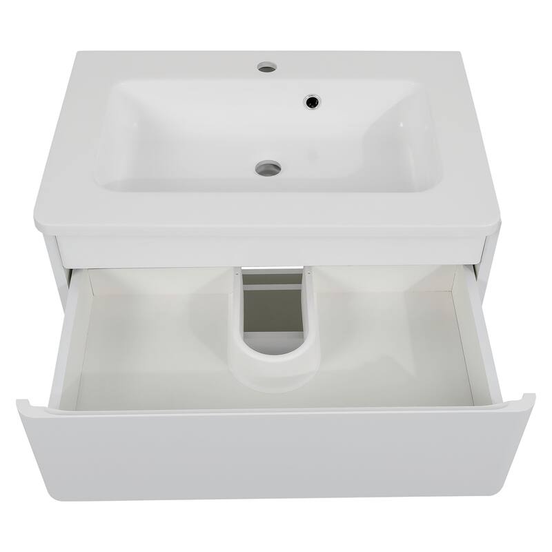 Modern Free Standing Bathroom Vanity with Washbasin | Comfort Collection mirror Omega R-line 40" included