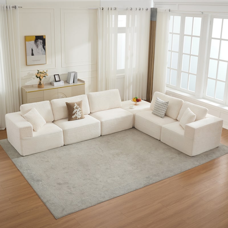 Oversized Chaise Lounge Sofa with Pillows