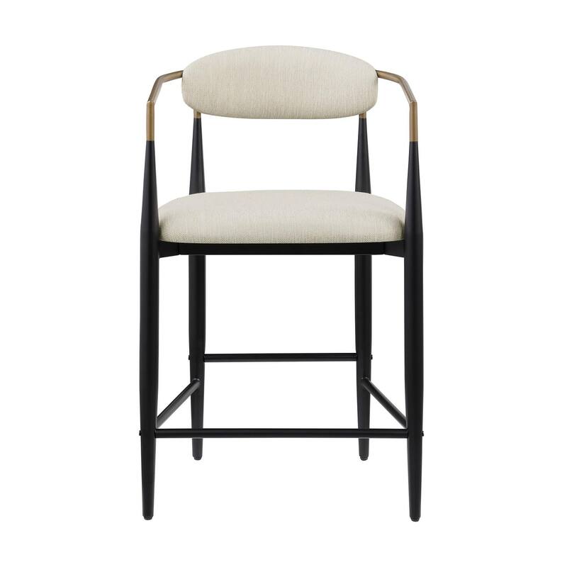 Renfroe Upholstered Stool with Metal Leg