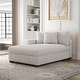 preview thumbnail 150 of 190, Modern Modular Sectional Sofa Corduroy Chaise Lounges Left Facing - Beige Chaise