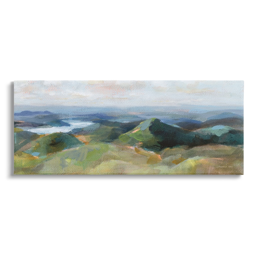 Stupell Vivid Abstract Aerial View Mountain Top Hills Canvas Wall Art, Design by Danhui Nai