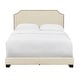 Clipped Corner Full Upholstered Bed in Cream - Bed Bath & Beyond - 35935280