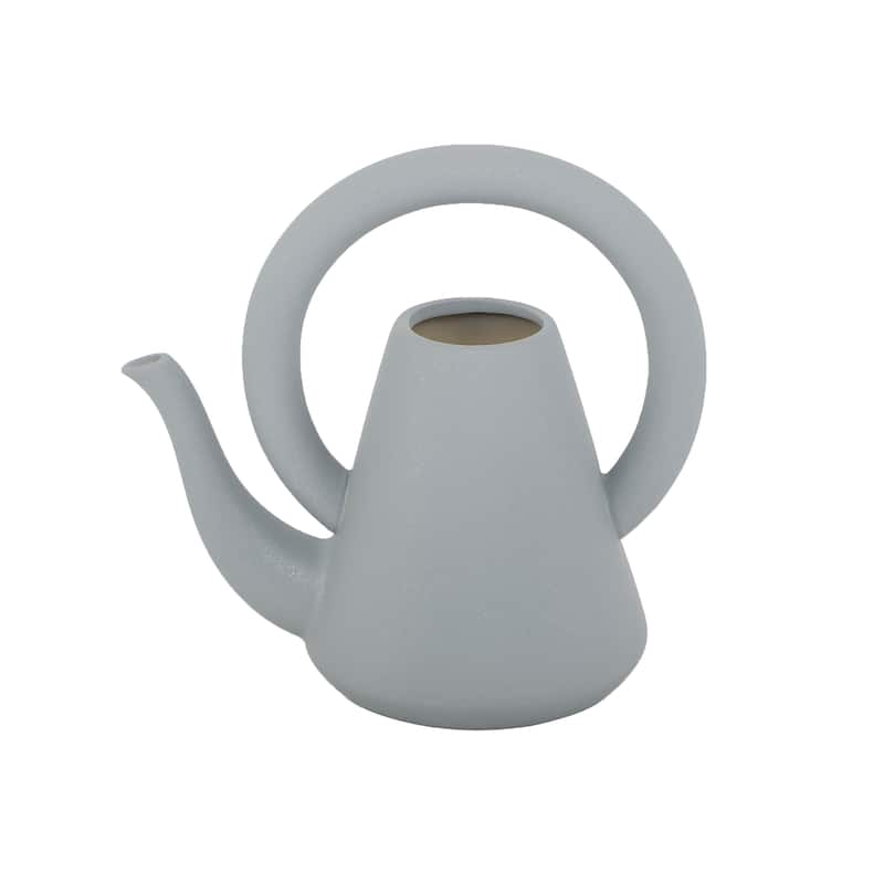 Loop Ceramic Watering Can,Speckle Gray