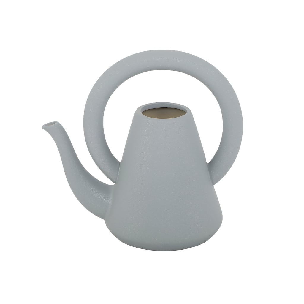Loop Ceramic Watering Can,Speckle Gray