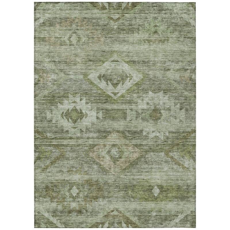 HomeRoots Southwestern Transitional Rectangle Outdoor Rug