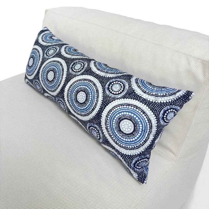 1-Piece Outdoor Bean Bag Chaise Lounge with Pillow - N/A