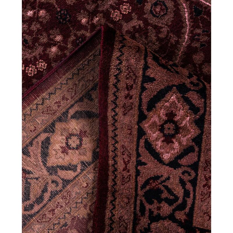 Overdyed One-of-a-Kind Hand-Knotted Area Rug - Red - 4' 1" x 6' 4"