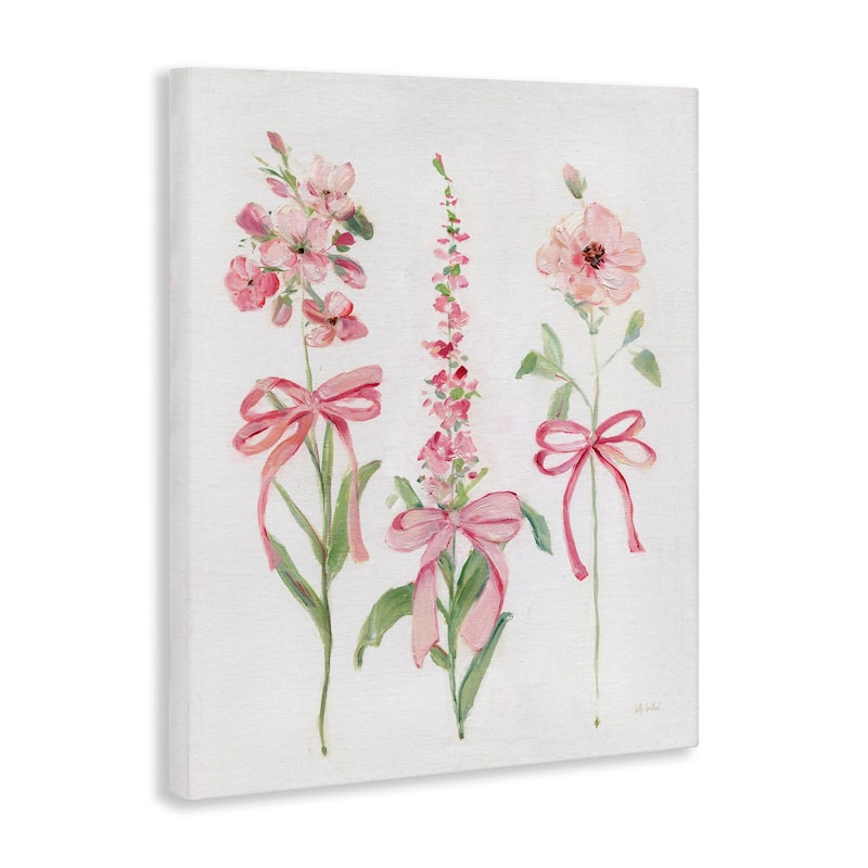 Stupell Pink Cottage Floral Sprigs Canvas Wall Art Design By Sally Swatland