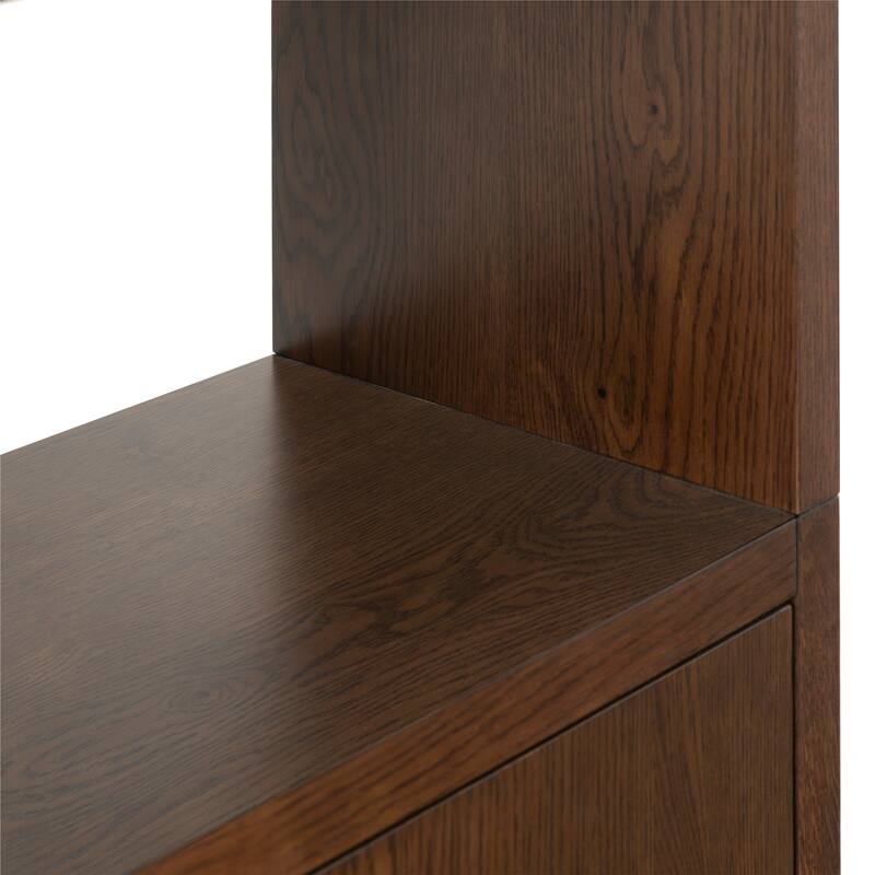 SAFAVIEH Couture Elanna Wood 4-Shelf Bookcase - 43"W x 15"D x 76"H