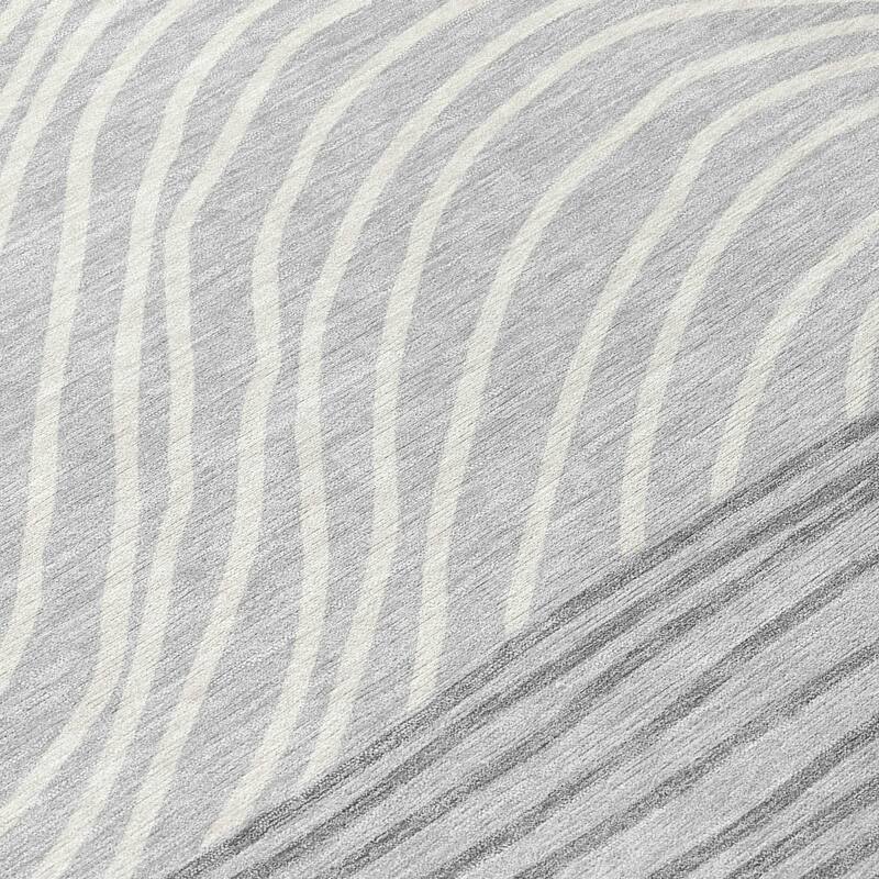 Machine Washable Indoor/ Outdoor Modern Arches Chantille Rug
