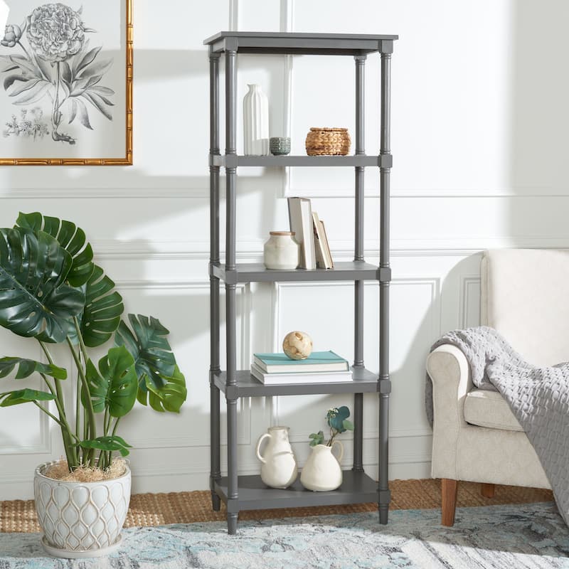 SAFAVIEH Creola Grey Bookcase - 23.6" x 15.7" x 66.9" - 24Wx16Dx67H