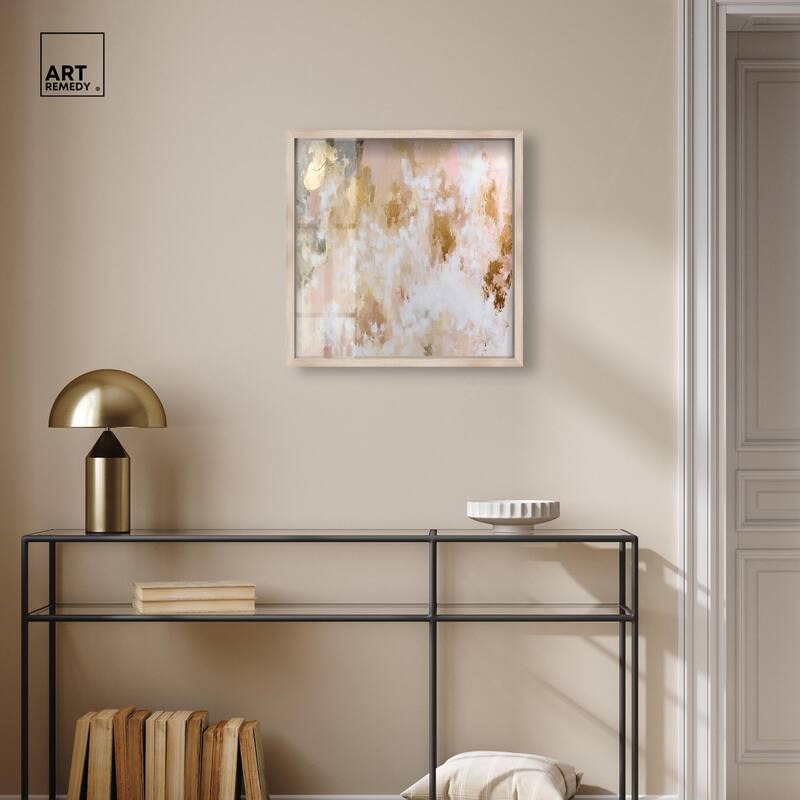 Golden Glimmer Gesture III Shadowbox by Art Remedy