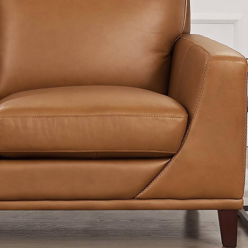 Hydeline Soma Top Grain Leather Chair With Feather, Memory Foam and Springs