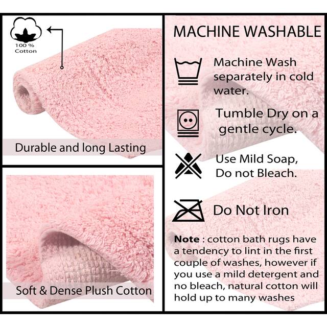 Home Weavers Waterford Collection Absorbent Cotton Machine Washable and Dry Runner Rug
