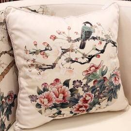 Red C Down Feather Insert Throw Pillows Online At Luxury White Bird Round Printing Pillow 18 X18