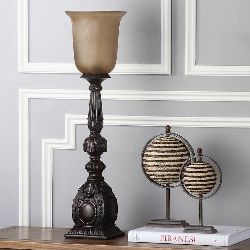 SAFAVIEH Lighting Faize 28-inch Artifact Oil-Rubbed Bronze Table Lamp (Set of 2) - 8Wx8Dx28H