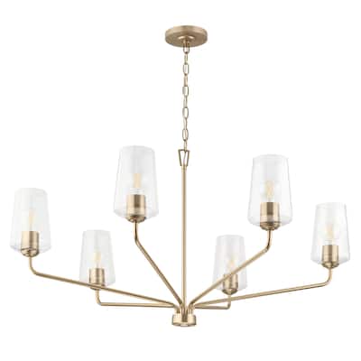 Celino Six-Light Large Chandelier with Clear Glass - 21