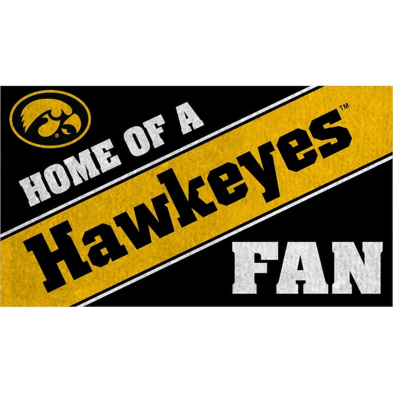 University of Iowa PVC Door Mat - Multi-Color