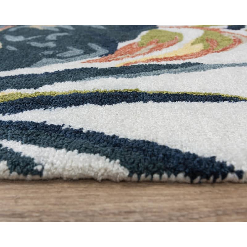 Alora Decor Mirage Neutral Ivory, Beige, Black, Green, and Apricot Rug