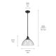preview thumbnail 56 of 68, Kichler Lighting Avery 1-Light Pendant Light with Seeded Glass