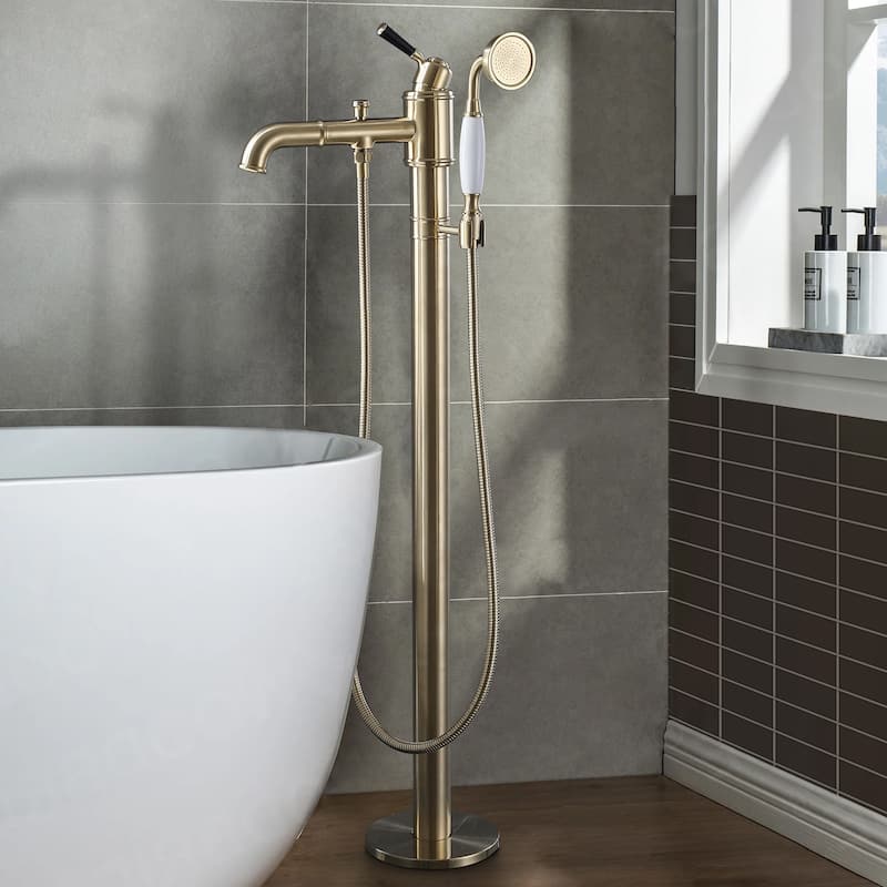 Single Handle Floor Mounted BAthtub Filler with Hand shower