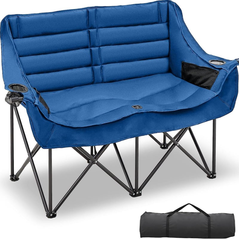 DoCred Oversized 2 Person Folding Fully Padded Camping Chair