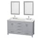 Option Gray / Giotto Quartz Top / Brushed Chrome Hardware