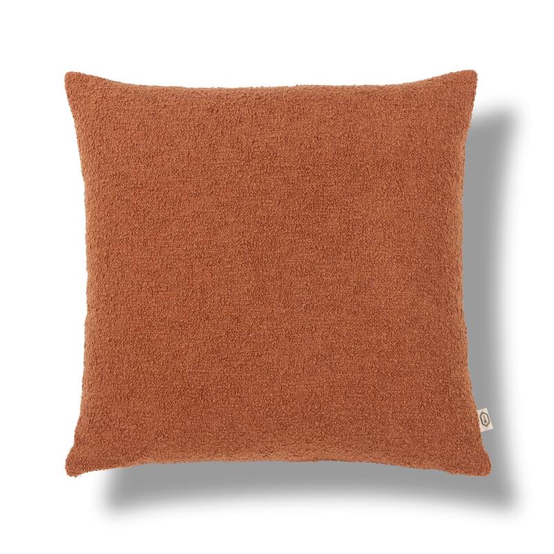 Indigo Road by Egypt Sherrod Ember Cotton Rich Boucle 1-Piece Decorative Pillow - 20" x 20" - Dusty Terracotta