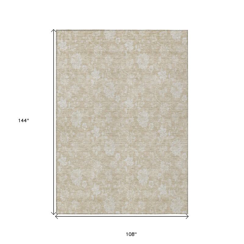 HomeRoots Floral Transitional Rectangle Outdoor Rug